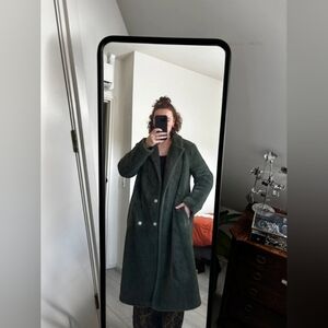 Stylish Women's Dark Green Trench Coat